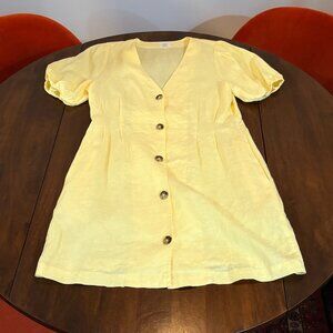 Aritzia (Wilfred label) Linen Summer Dress - Yellow